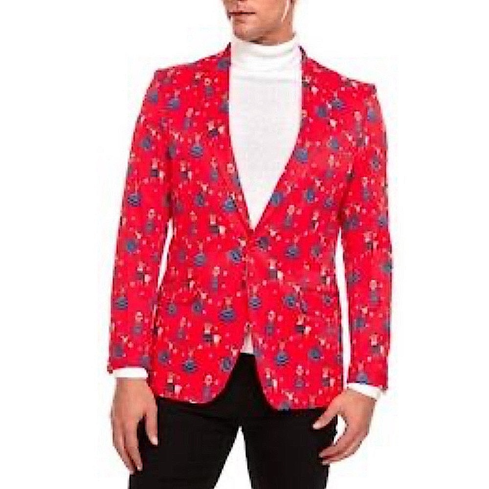 Suslo Couture Reindeer Holiday Blazer Like New